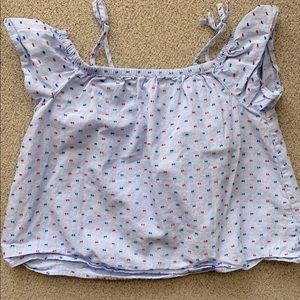 Red white and blue summer top